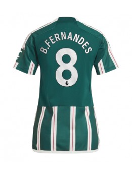 Ženski Nogometna dresi replika Manchester United Bruno Fernandes #8 Gostujoči 2023-24 Kratek rokav